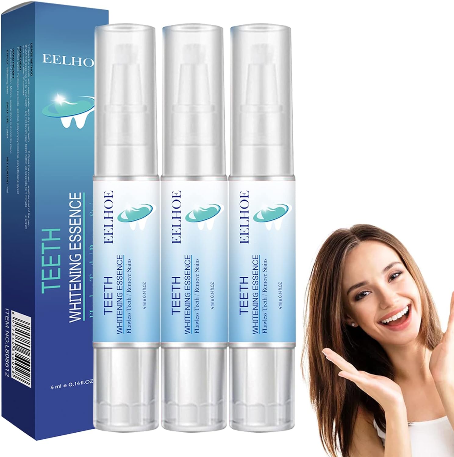 3Pcs Teeth Whitening Essence,Teeth Whitening Pen, 2023 New Teeth Whitening Kit, Best Teeth Whitening Products, Intensive Stain Removal Teeth Reduce Yellowing