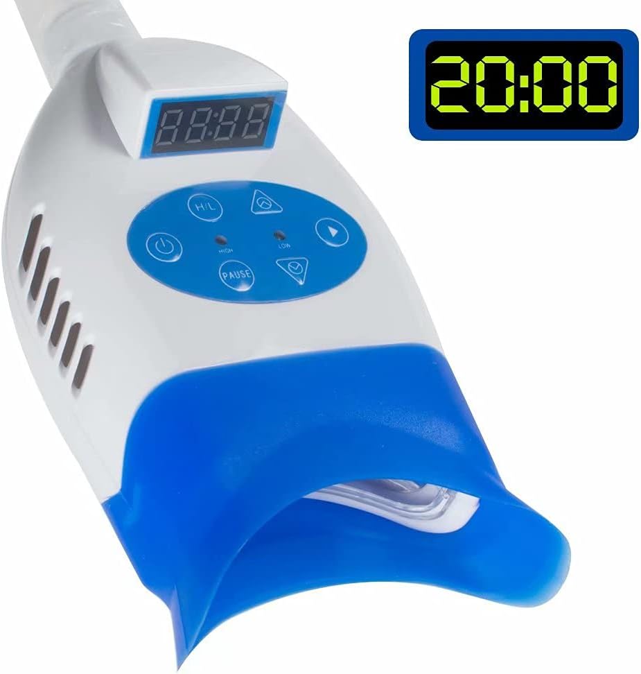Enshey LED Teeth Whitening Light Dental Mobile Cold LED Light Lamp Bleaching Accelerator Holding on Table LED Teeth Whitening Machine, Ship from USA, 2-4 Days Delivery