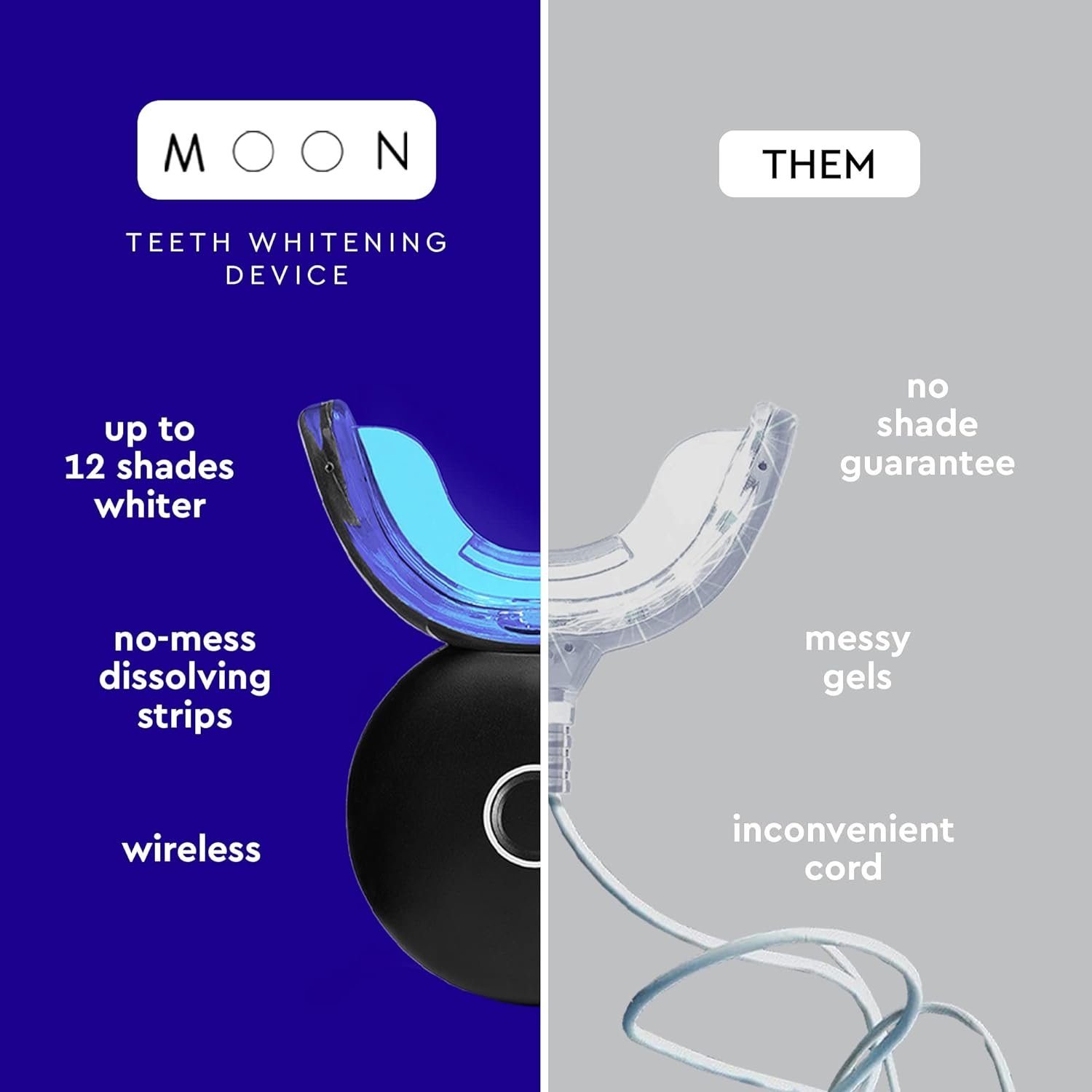 MOON LED Teeth Whitening Kit, Teeth Whitening Device, Kendall Jenner Teeth Whitening Pen, Dissolving Teeth Whitening Strips…