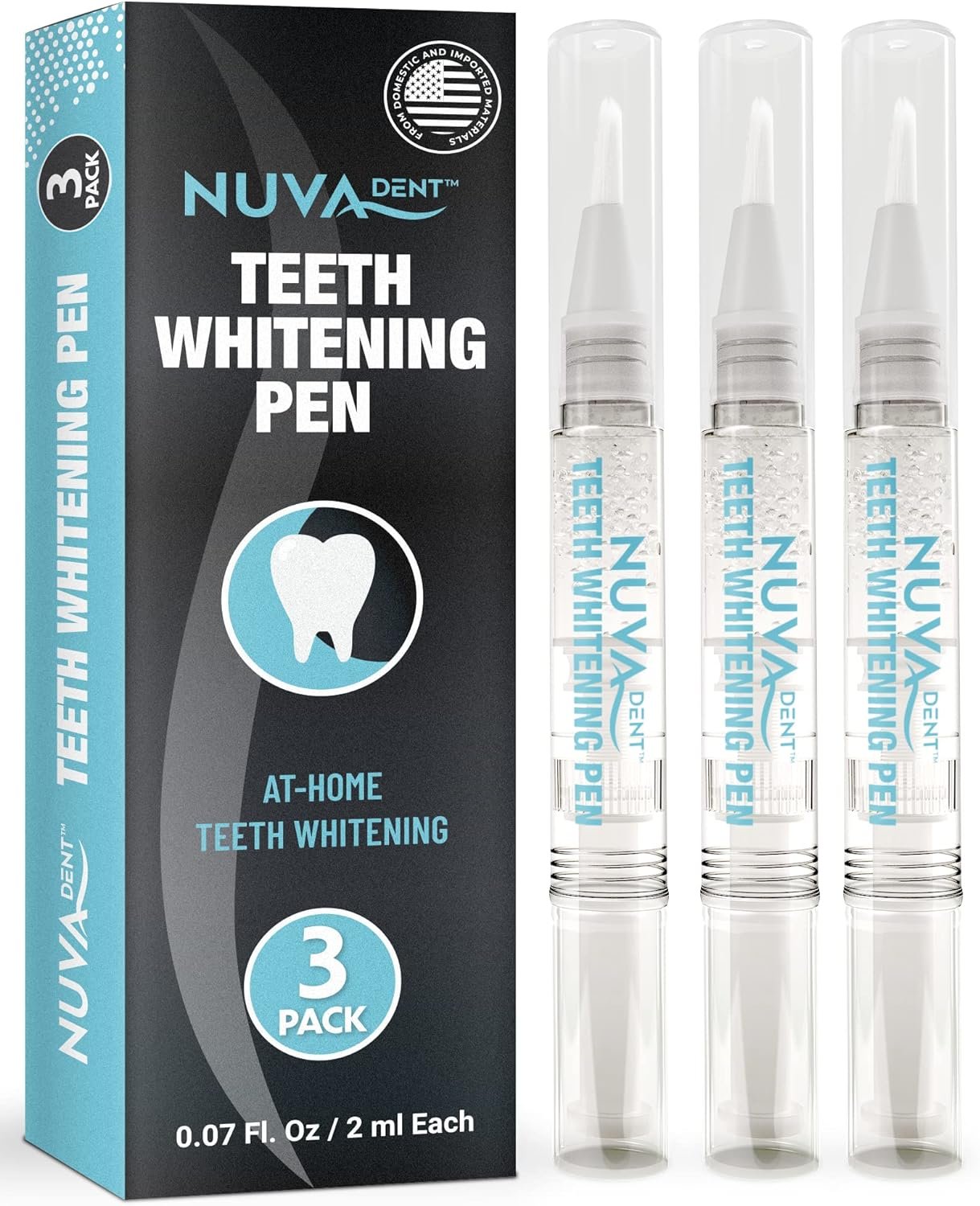 Sensitive Teeth Whitening Pens - Tooth Whitening Pens Made in USA - 35% Carbamide Peroxide Whitening Gel Teeth Stain Remover - Teeth Whitener, Blanqueador de Dientes Profesional (3 Pcs)