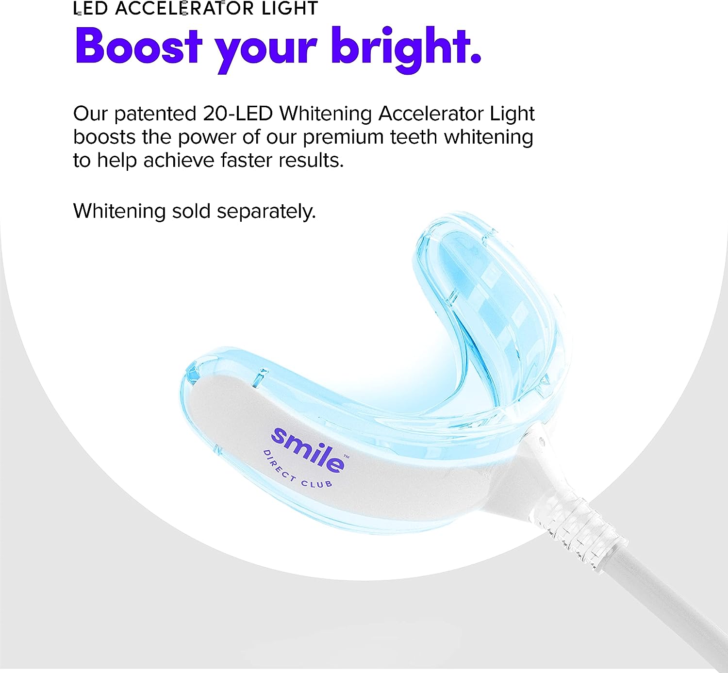 SmileDirectClub Teeth Whitening LED Accelerator Light - Whiten Teeth Faster - Use with SmileDirectClub Premium Teeth Whitening