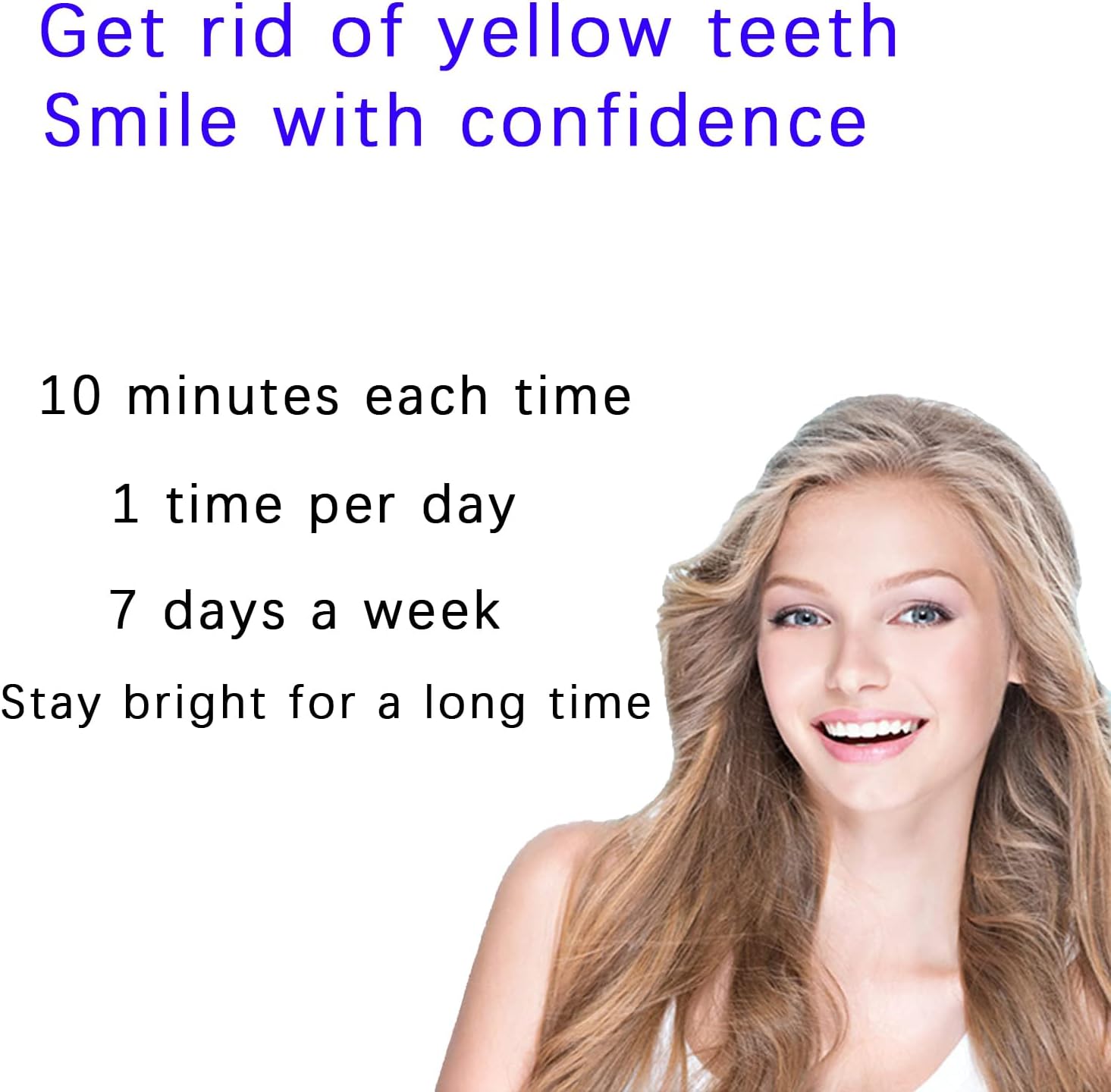 Teeth Whitening Kit - Pap + Gel Capsules (6 pcs), Replacement Trays for 3 People (3 pcs), 16x Accelerated Whitening Blue LED Light (1 pc) for Sensitive Teeth.
