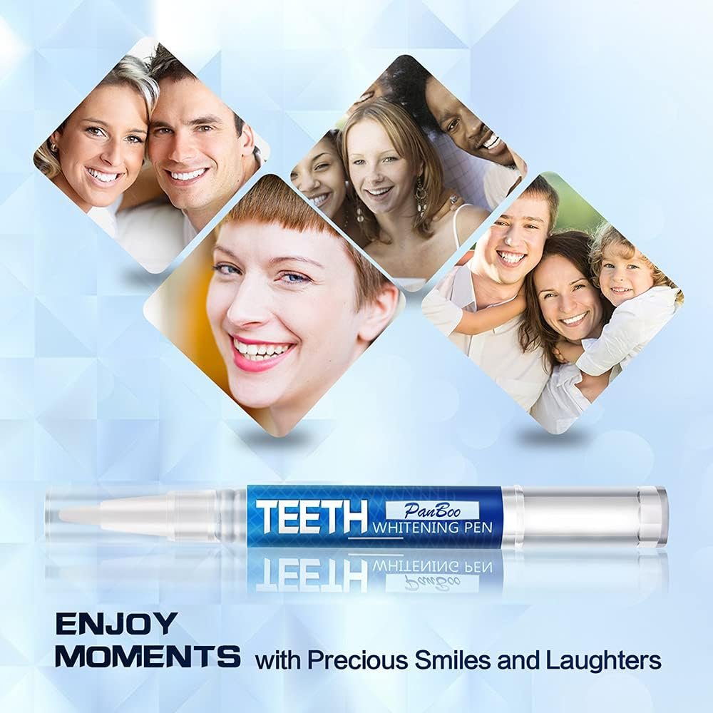 Teeth Whitening Pen, Use Twice a Day Up to 1-6 Shade Whiter in 1-2 Weeks, 4 No Sensitivity Pens, 70+ Whitening Treatments, Effective, Pain Free and Enamel Safe, Easy to Use at Home Travel, Flavourless